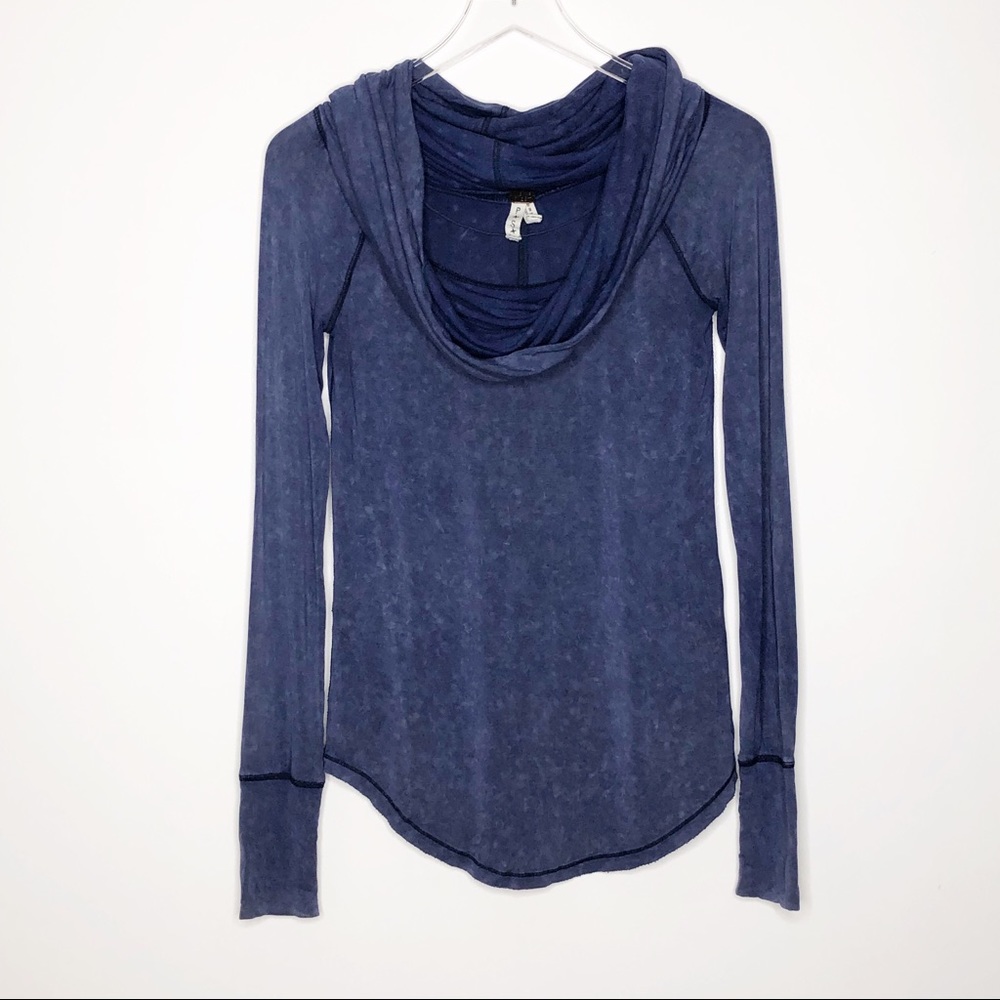 We The Free | Blue Super Soft Thin Turtleneck Sz S